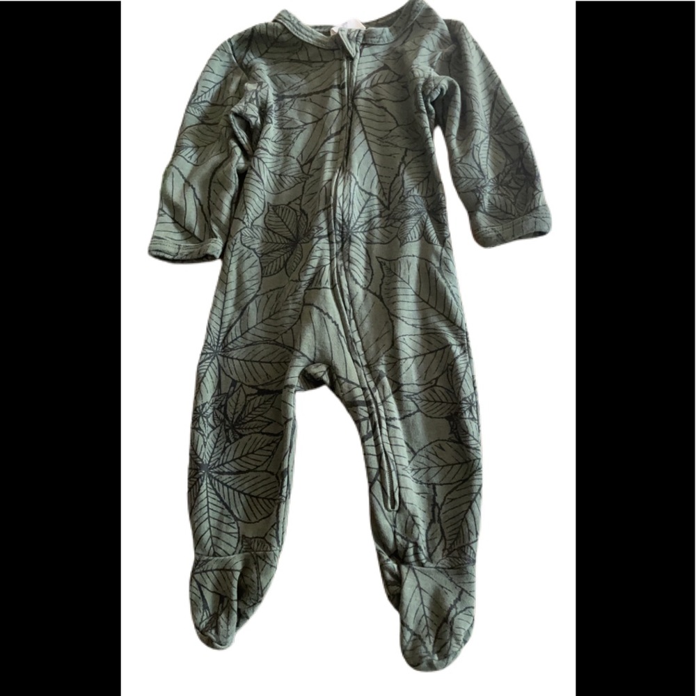 LONG SLEEVE ZIPPER FOOTIE | ORGANIC COTTON size 3/6months